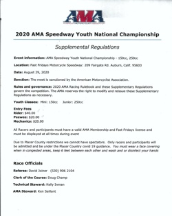 2020 AMA Youth National Supplemental