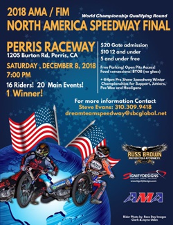 2018 AMA/FIM North American Speedway Final Flyer